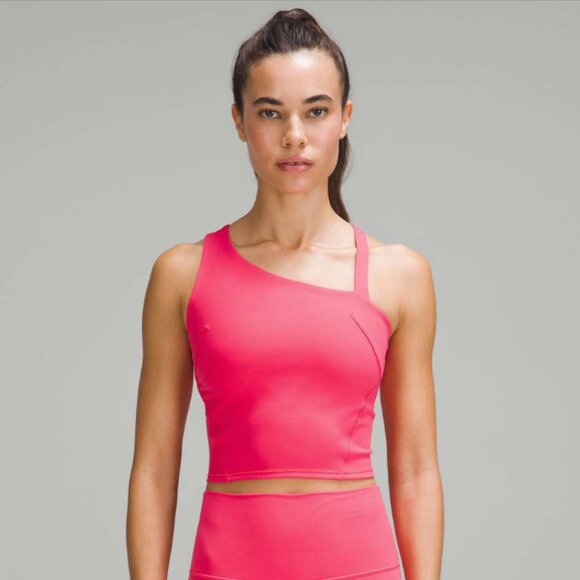 lululemon athletica Tops - Lululemon Everlux Asymmetrical Tennis Tank Top Lip Gloss